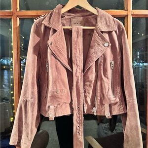 BlankNYC- Suede Moto Jacket - Medium - Taupe/Camel/Brown